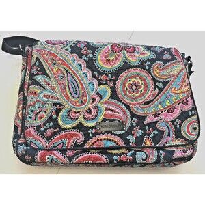 Vera Bradley Laptop Messenger Bag In Parisian Paisley Boho
